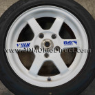 JDM Volk Racing TE37 White 15 inch Wheels 